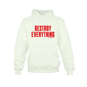 Destroy Everything - White Hoodie