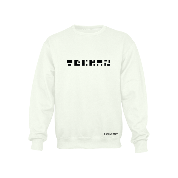 Techno - White Crewneck Sweatshirt