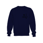 Intersection Navy with Black Logo Crewneck Sweatshirt