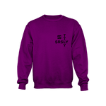 Intersection Purple with Black Logo Crewneck Sweatshirt