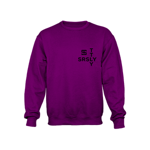 Intersection Purple with Black Logo Crewneck Sweatshirt