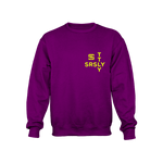 Intersection Purple with Neon Yellow Logo Crewneck Sweatshirt