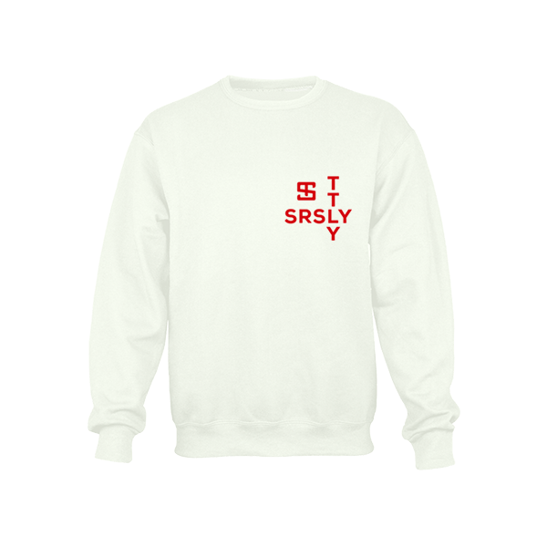 Intersection White with Red Logo Crewneck Sweatshirt