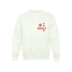 Intersection White with Red Logo Crewneck Sweatshirt
