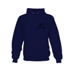 Intersection Navy with Black Logo Hoodie Sweatshirt