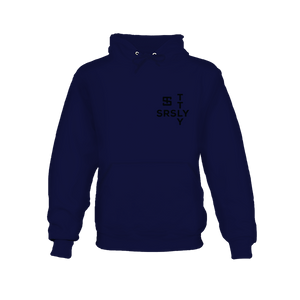 Intersection Navy with Black Logo Hoodie Sweatshirt