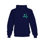 Intersection Navy with Mint Green Logo Hoodie Sweatshirt