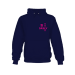 Intersection Navy with Neon Pink Logo Hoodie Sweatshirt