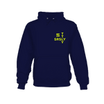 Intersection Navy with Neon Yellow Logo Hoodie Sweatshirt