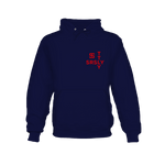 Intersection Navy with Red Logo Hoodie Sweatshirt
