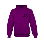 Intersection Purple with Black Logo Hoodie Sweatshirt