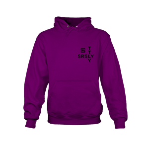 Intersection Purple with Black Logo Hoodie Sweatshirt