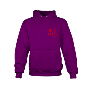 Intersection Purple with Red Logo Hoodie Sweatshirt