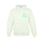 Intersection White with Mint Green Logo Hoodie Sweatshirt