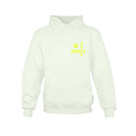 Intersection White with Neon Yellow Logo Hoodie Sweatshirt