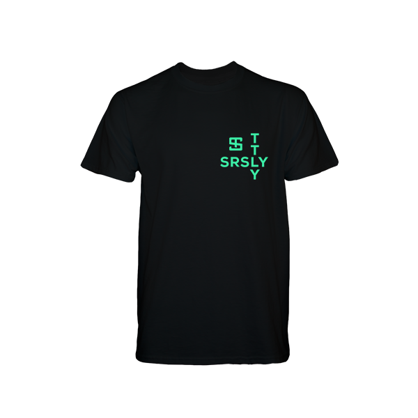Intersection Black with Mint Green Logo T-Shirt