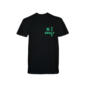 Intersection Black with Mint Green Logo T-Shirt
