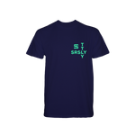 Intersection Navy with Mint Green Logo T-Shirt