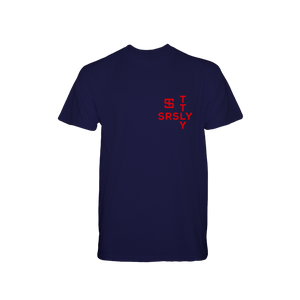 Intersection Navy with Red Logo T-Shirt