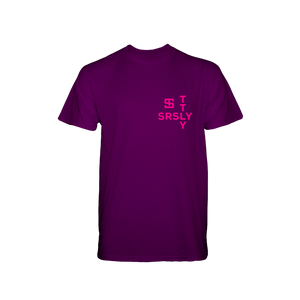 Intersection Purple with Neon Pink Logo T-Shirt