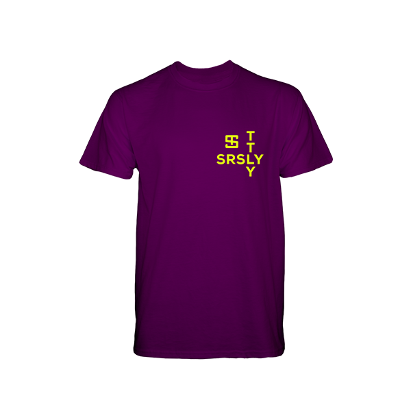 Intersection Purple with Neon Yellow Logo T-Shirt