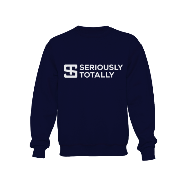 Seriously Totally - Navy Crewneck Sweatshirt
