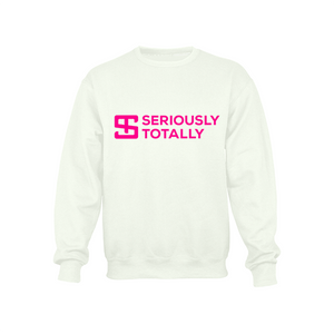 Seriously Totally - White Crewneck Sweatshirt