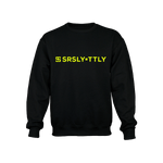 Logo SRSLY ▪ TTLY Black with Neon Yellow print Crewneck Sweatshirt