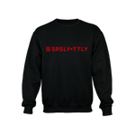 Logo SRSLY ▪ TTLY Black with Red print Crewneck Sweatshirt