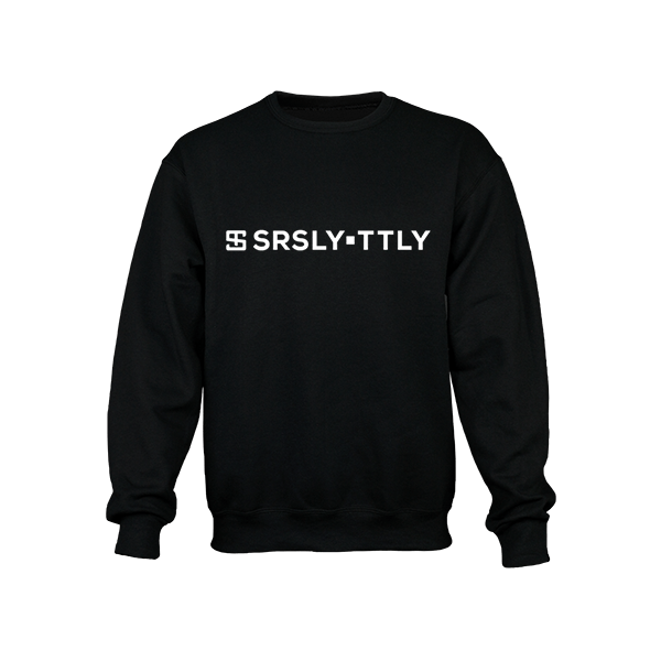Logo SRSLY ▪ TTLY Black with White print Crewneck Sweatshirt