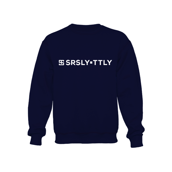 Logo SRSLY ▪ TTLY Navy with White print Crewneck Sweatshirt