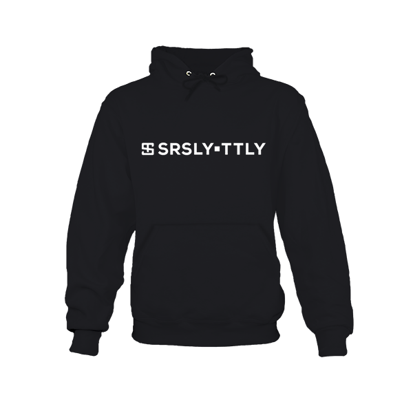 Logo SRSLY ▪ TTLY Black with White print Hoodie Sweatshirt