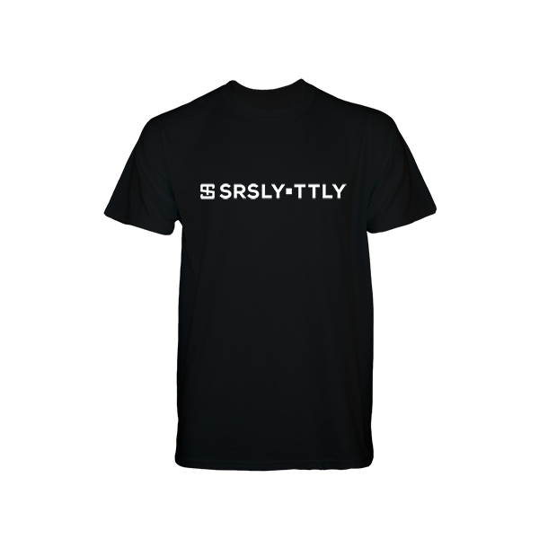 Logo SRSLY ▪ TTLY Black with White print T-Shirt