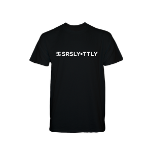 Logo SRSLY ▪ TTLY Black with White print T-Shirt